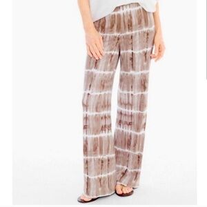 Chico’s Zenergy 2 NWT Size L 12 palazzo Phoebe tie dye casual pants wide leg
